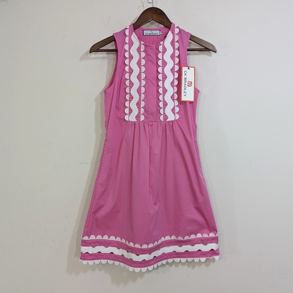 NEW CK Bradley Pink & White Louisa Dress - Size XS Womens - Picture 2 of 9